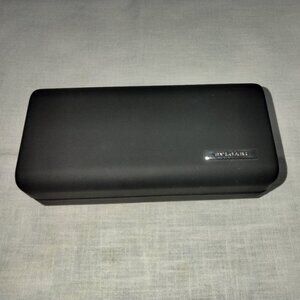 Bvlgari Sunglass/Eyeglass Case, Large Hard Cover w/ Silver Trim and Logo, Rare